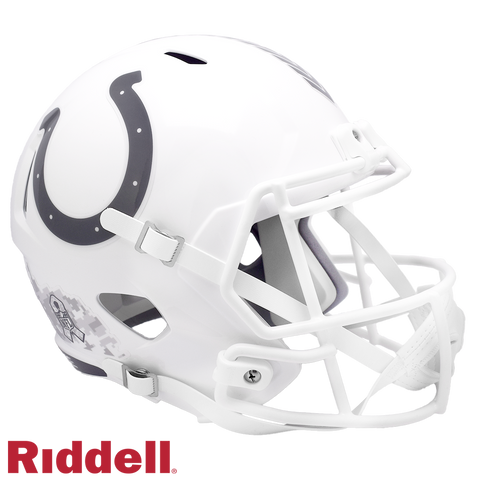 Indianapolis Colts Helmet Riddell Replica Full Size Speed Style Salute To Service 2024-0