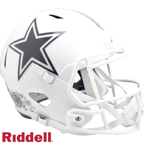 Dallas Cowboys Helmet Riddell Replica Full Size Speed Style Salute To Service 2024-0