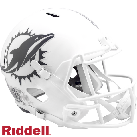 Miami Dolphins Helmet Riddell Replica Full Size Speed Style Salute To Service 2024-0