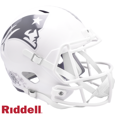 New England Patriots Helmet Riddell Replica Full Size Speed Style Salute To Service 2024-0