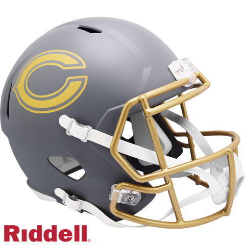 Chicago Bears Helmet Riddell Replica Full Size Speed Style Slate Alternate-0