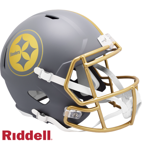 Pittsburgh Steelers Helmet Riddell Replica Full Size Speed Style Slate Alternate-0