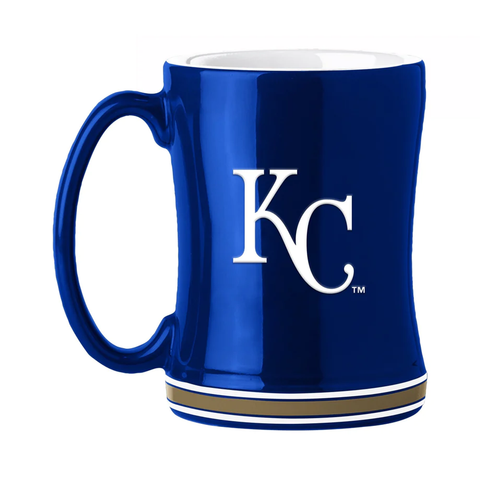 Kansas City Royals Coffee Mug 14oz Sculpted Relief Team Color-0