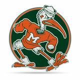 Miami Hurricanes Pennant Shape Cut Mascot Design-0
