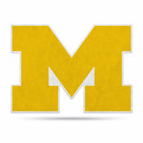 Michigan Wolverines Pennant Shape Cut Logo Design-0