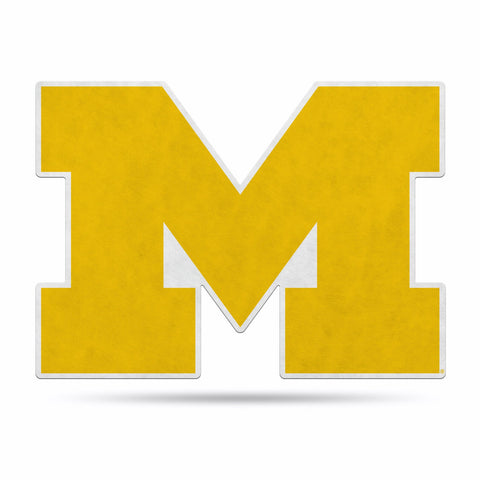 Michigan Wolverines Pennant Shape Cut Logo Design-0