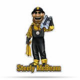 Pittsburgh Steelers Pennant Shape Cut Mascot Design-0