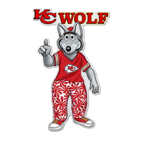 Kansas City Chiefs Pennant Shape Cut Mascot Design-0