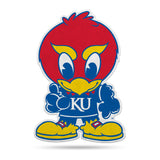 Kansas Jayhawks Pennant Shape Cut Mascot Design-0