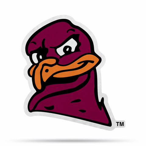 Virginia Tech Hokies Pennant Shape Cut Mascot Design-0