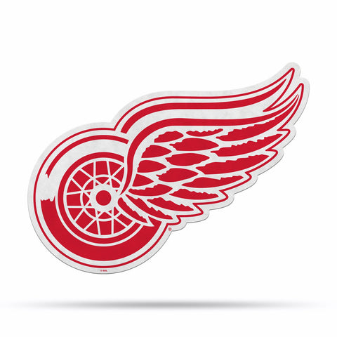 Detroit Red Wings Pennant Shape Cut Logo Design-0