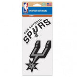 San Antonio Spurs Decal 4x4 Perfect Cut Set of 2 - Team Fan Cave