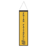 San Diego Padres Banner Wool 8x32 Heritage Slogan Design - Special Order-0