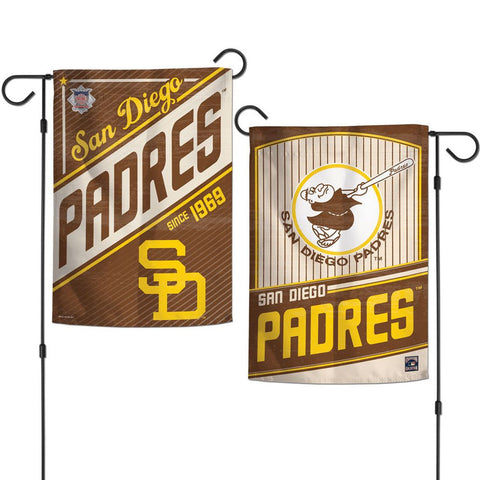 San Diego Padres Flag 12x18 Garden Style 2 Sided Cooperstown-0