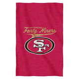 San Francisco 49ers Blanket 54x84 Sweatshirt Script Design - Team Fan Cave