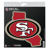 San Francisco 49ers Decal 6x6 All Surface State Shape - Special Order-0