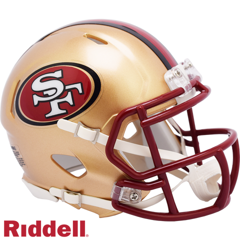 San Francisco 49ers Helmet Riddell Replica Mini Speed Style 1996-2008 T/B-0