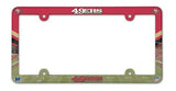 San Francisco 49ers License Plate Frame Plastic Full Color Style