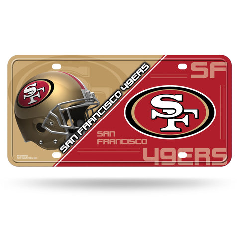 San Francisco 49ers License Plate Metal - Team Fan Cave