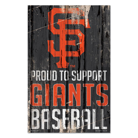 San Francisco Giants Sign 11x17 Wood Proud to Support Design-0