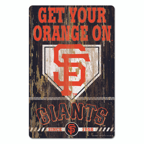 San Francisco Giants Sign 11x17 Wood Slogan Design-0