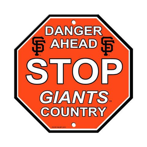 San Francisco Giants Sign 12x12 Plastic Stop Style - Special Order - Team Fan Cave