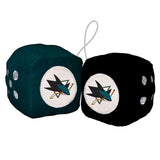 San Jose Sharks Fuzzy Dice - Team Fan Cave