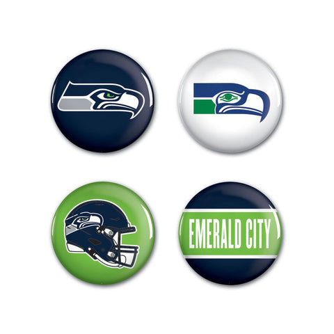 Seattle Seahawks Buttons 4 Pack-0