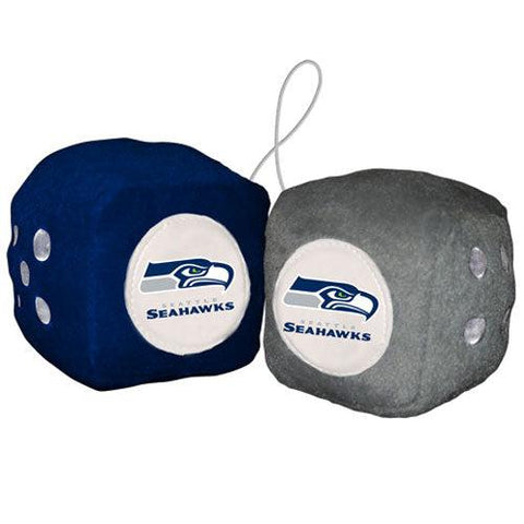 Seattle Seahawks Fuzzy Dice - Team Fan Cave