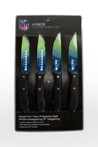 Seattle Seahawks Knife Set - Steak - 4 Pack - Team Fan Cave