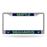 Seattle Seahawks License Plate Frame Chrome Printed Insert