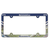 Seattle Seahawks License Plate Frame Plastic Full Color Style-0