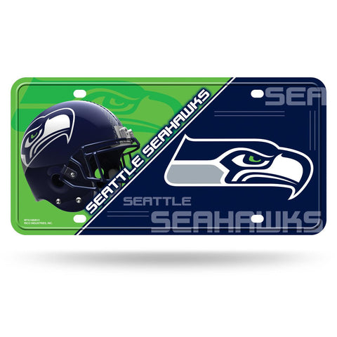 Seattle Seahawks License Plate Metal - Team Fan Cave