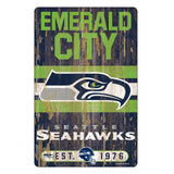 Seattle Seahawks Sign 11x17 Wood Slogan Design-0