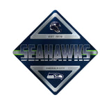 Seattle Seahawks Sign Metal Diamond Shape