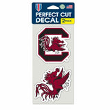 South Carolina Gamecocks Set of 2 Die Cut Decals