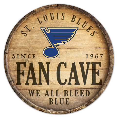 St. Louis Blues Sign Wood 14 Inch Round Barrel Top Design - Special Order-0