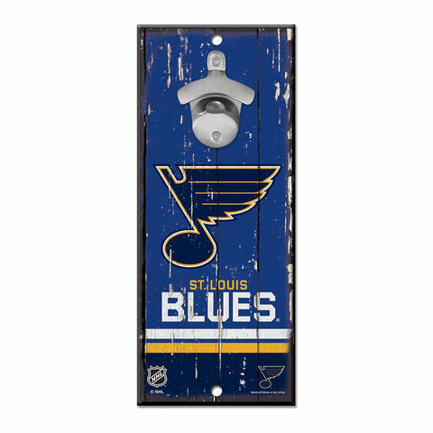 St. Louis Blues Sign Wood 5x11 Bottle Opener - Team Fan Cave