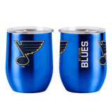 St. Louis Blues Travel Tumbler 16oz Stainless Steel Curved - Special Order-0