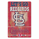 St. Louis Cardinals Sign 11x17 Wood Slogan Design-0