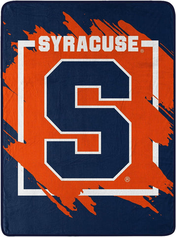 Syracuse Orange Blanket 46x60 Micro Raschel Dimensional Design Rolled-0