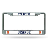 Syracuse Orange License Plate Frame Chrome