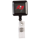 Tampa Bay Buccaneers Badge Holder Retractable Square-0