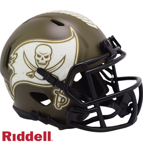 Tampa Bay Buccaneers Helmet Riddell Replica Mini Speed Style Salute To Service-0