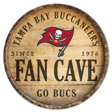 Tampa Bay Buccaneers Sign Wood 14 Inch Round Barrel Top Design-0