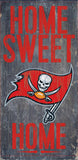 Tampa Bay Buccaneers Wood Sign - Home Sweet Home 6"x12"