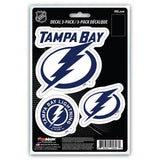 Tampa Bay Lightning Decal Die Cut Team 3 Pack - Team Fan Cave