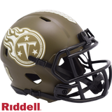 Tennessee Titans Helmet Riddell Replica Mini Speed Style Salute To Service-0