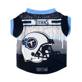 Tennessee Titans Pet Performance Tee Shirt Size L - Team Fan Cave