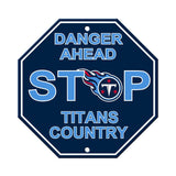 Tennessee Titans Sign 12x12 Plastic Stop Style Alternate - Team Fan Cave